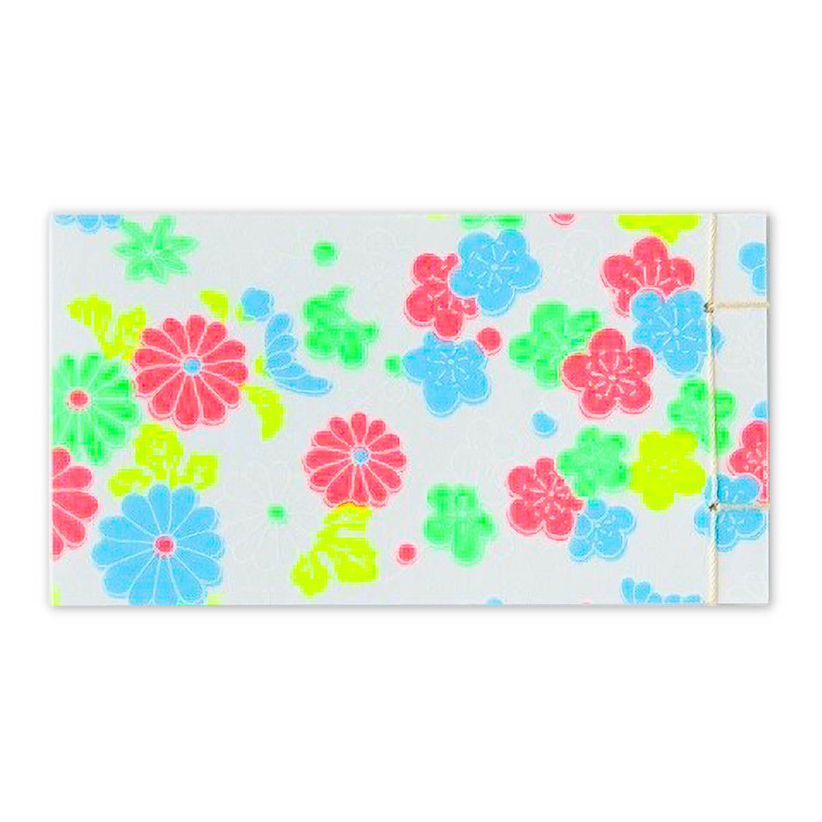 Notizblock - Yuzen Washi - japanische Bindung - neon