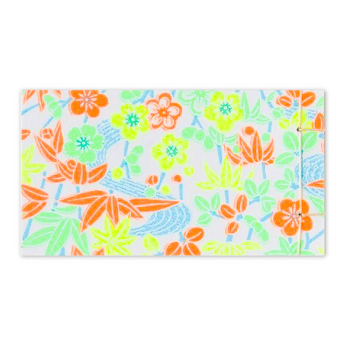 Notizblock - Yuzen Washi - japanische Bindung - neon