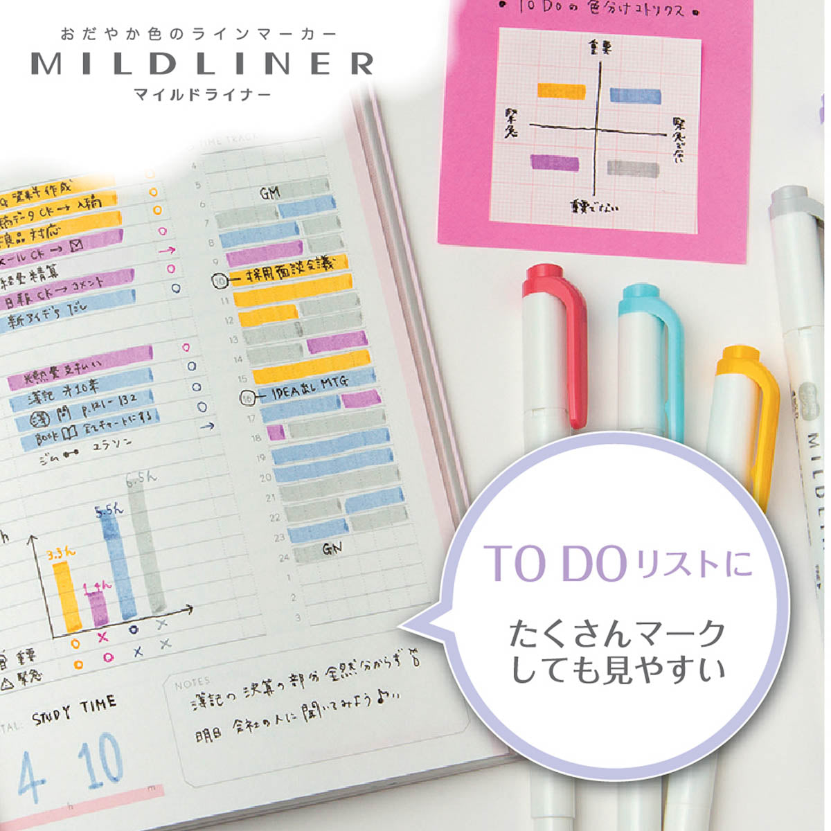 Marker - ZEBRA - Mildliner Highlighter - 5 Color Set