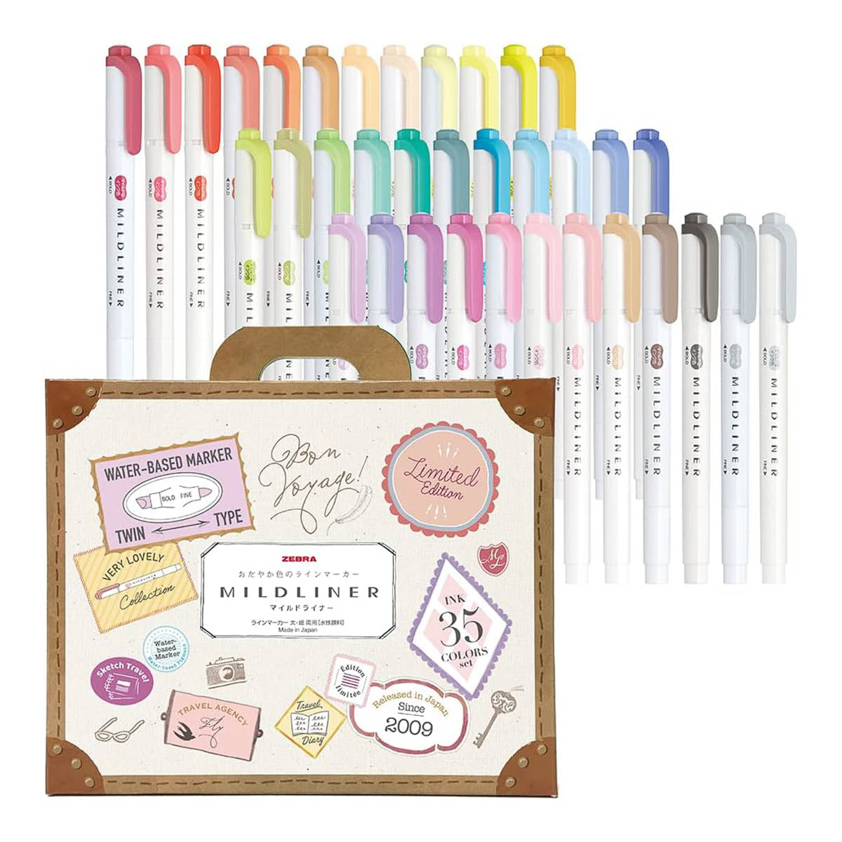 Marker - ZEBRA - Mildliner Highlighter - 35 Colors Set