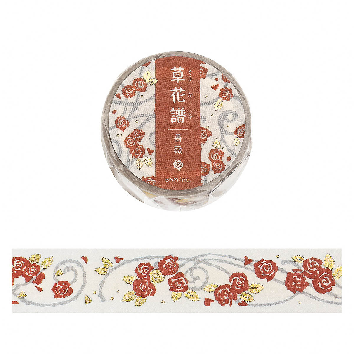 Masking Tape - Foil Stamp »Kusahanafu« Flower Music