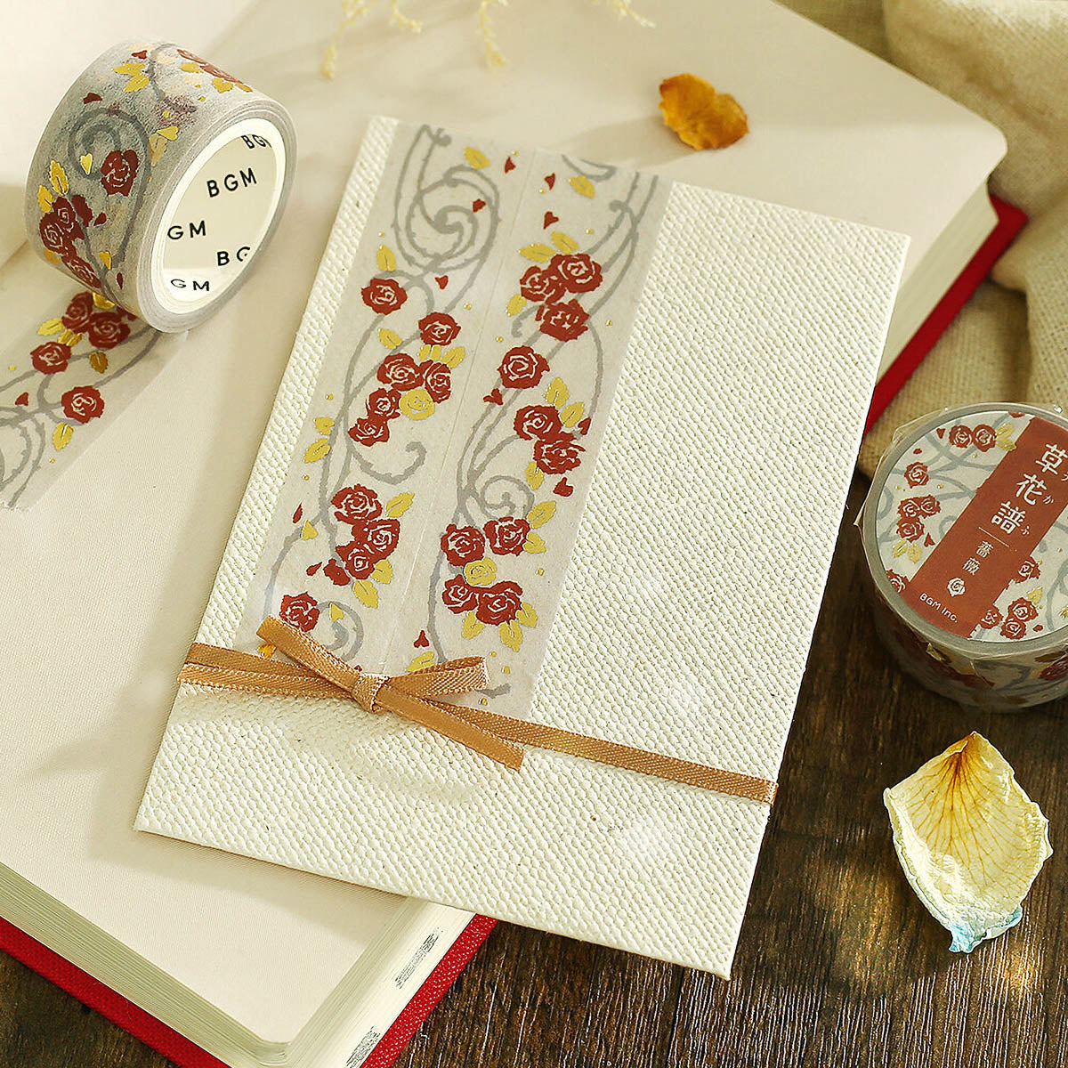 Masking Tape - Foil Stamp »Kusahanafu« Flower Music