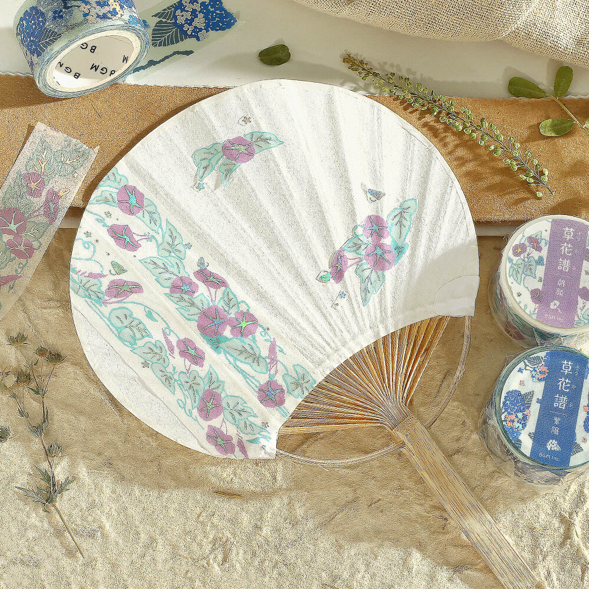 Masking Tape - Foil Stamp »Kusahanafu« Flower Music