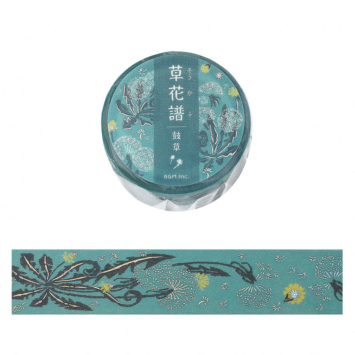 Masking Tape - Foil Stamp »Kusahanafu« Flower Music