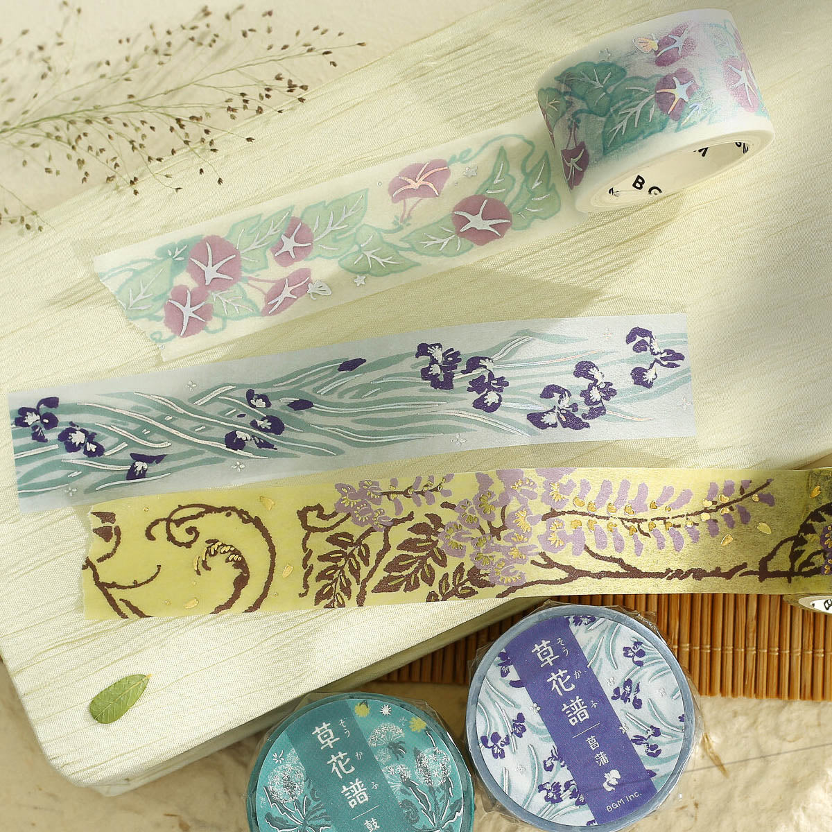 Masking Tape - Foil Stamp »Kusahanafu« Flower Music