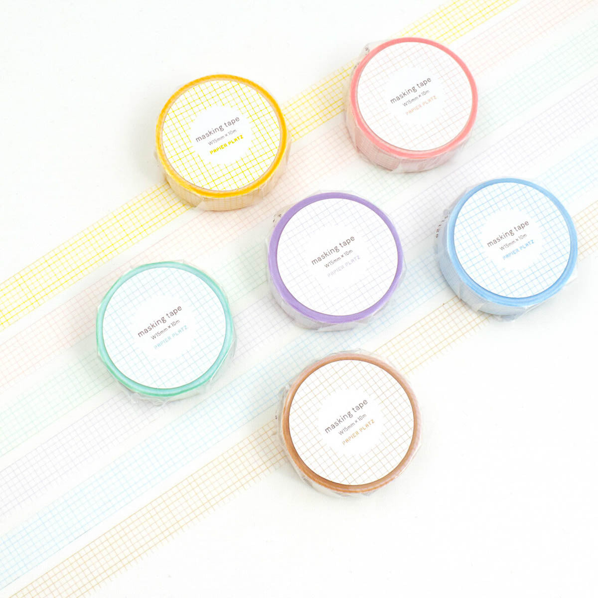 Masking Tape - Papier Platz - Grid - Vol. 1 - Light Colors