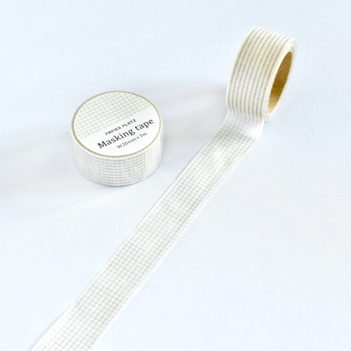 Masking Tape - Papier Platz - Check Pattern - Brown Tone