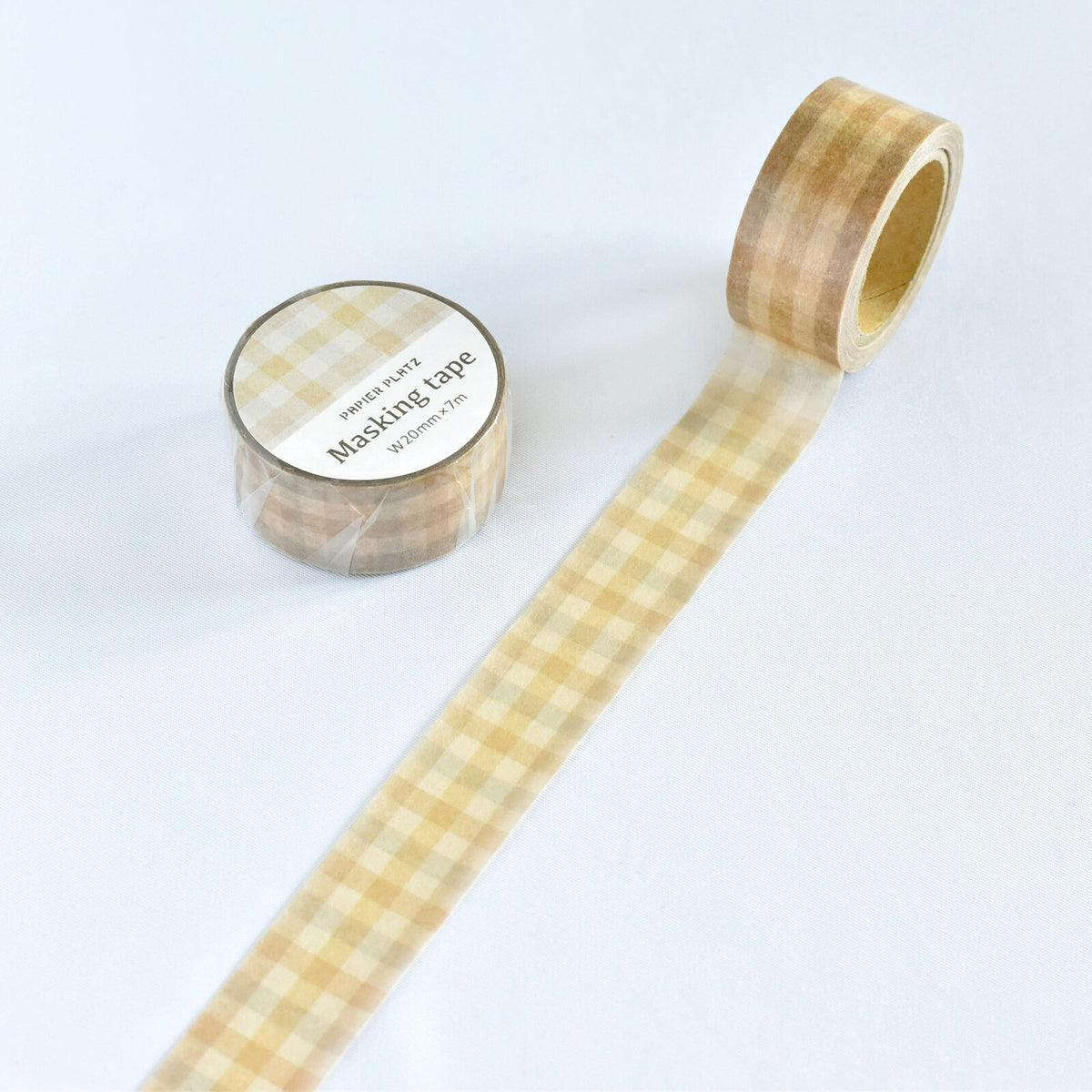 Masking Tape - Papier Platz - Check Pattern - Brown Tone