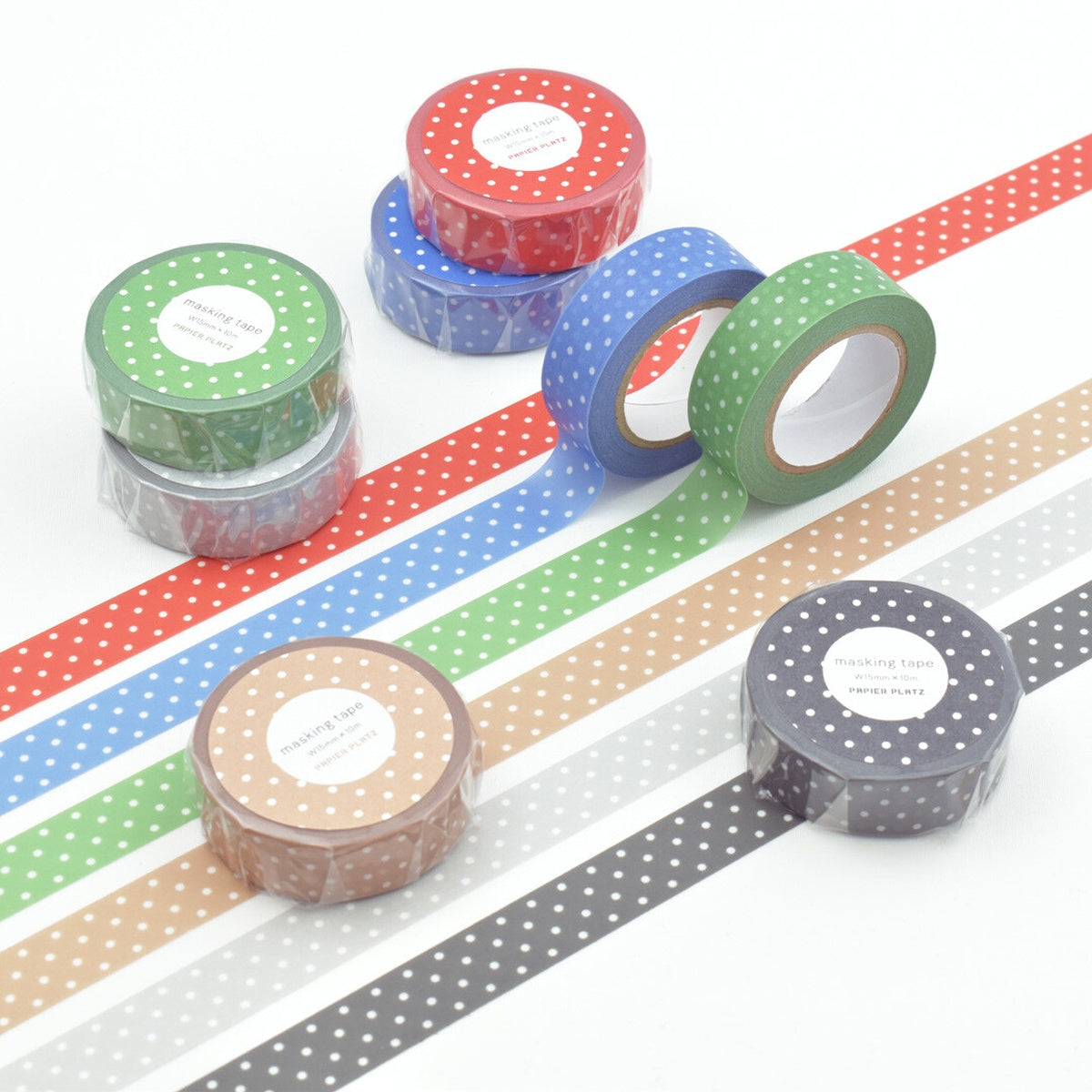Masking Tape - Papier Platz - Polka Dot - Dark Tone