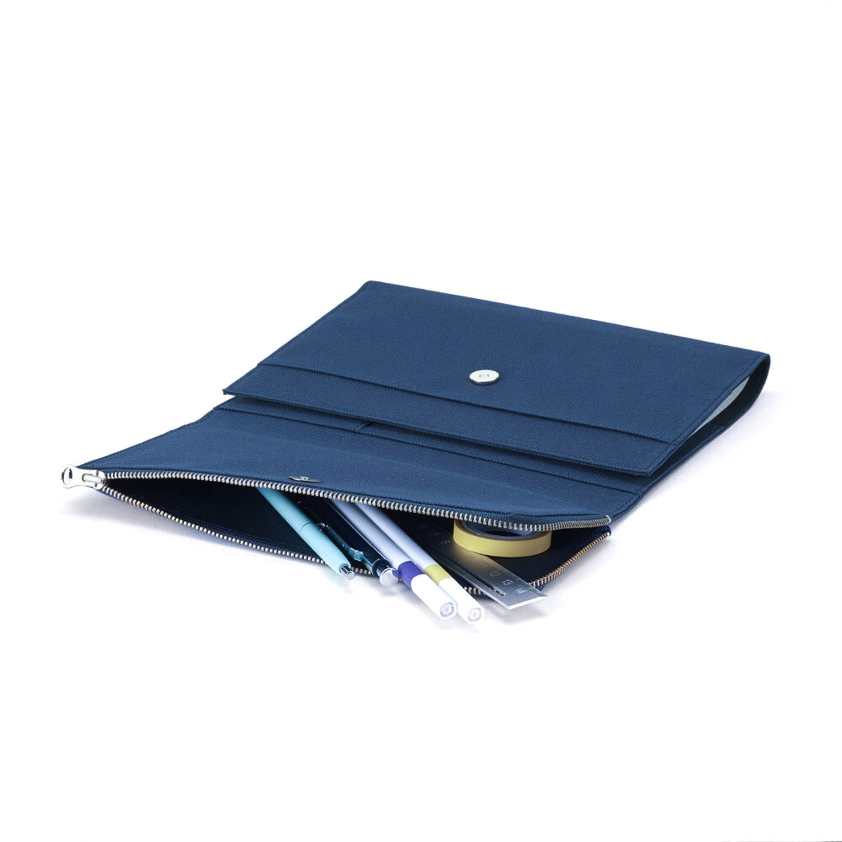 Notizbuchhülle - isshoni. - Canvas Notebook Cover with Pen Case B6