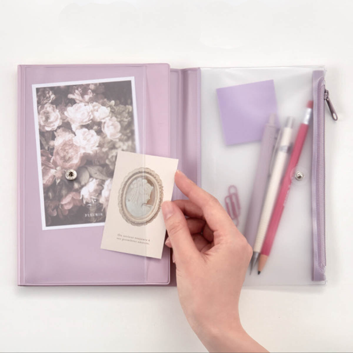 Notizbuchhülle - isshoni. - Notebook Cover with Pen Case A5