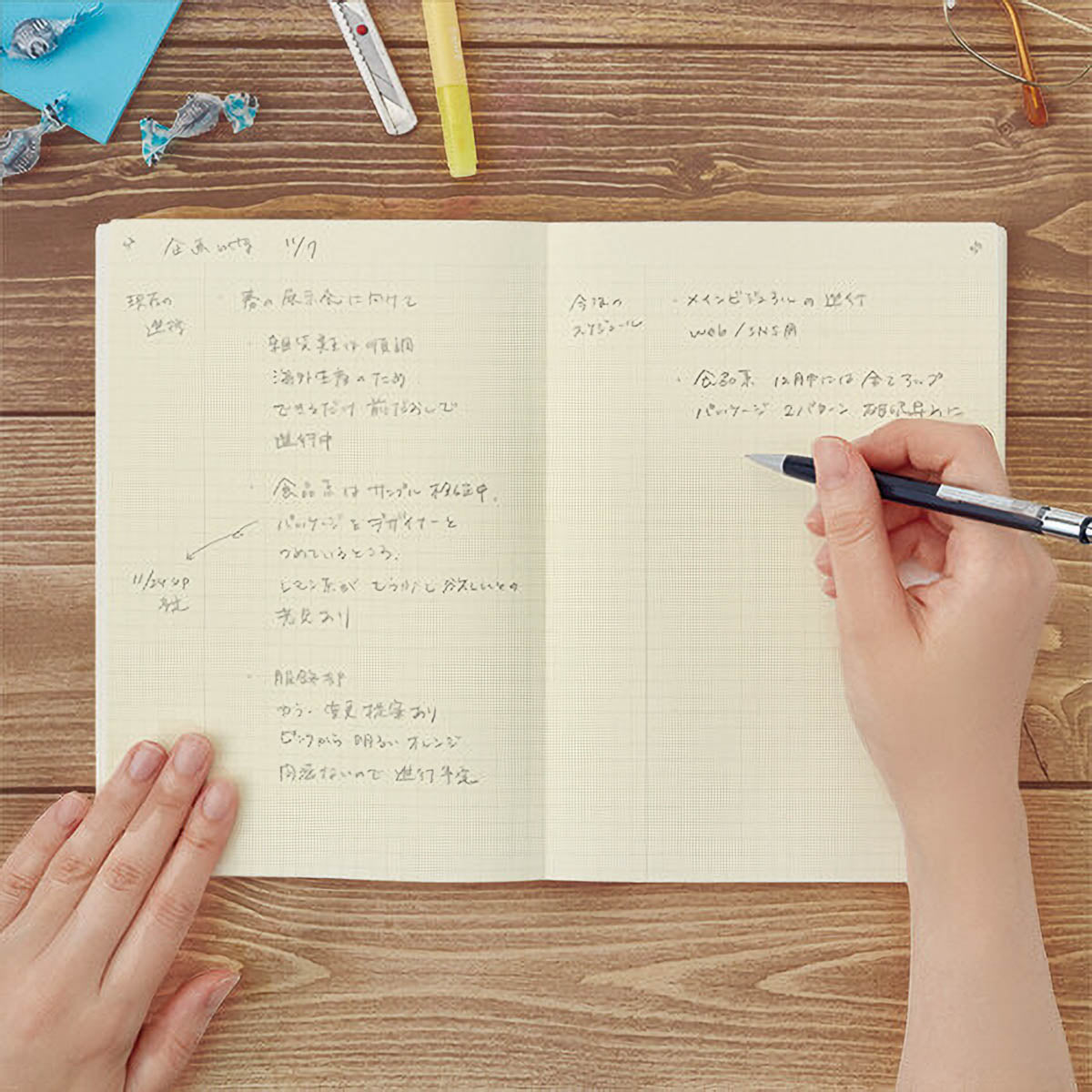 Notizbuch - isshoni. - Index Notebook B5 Grid