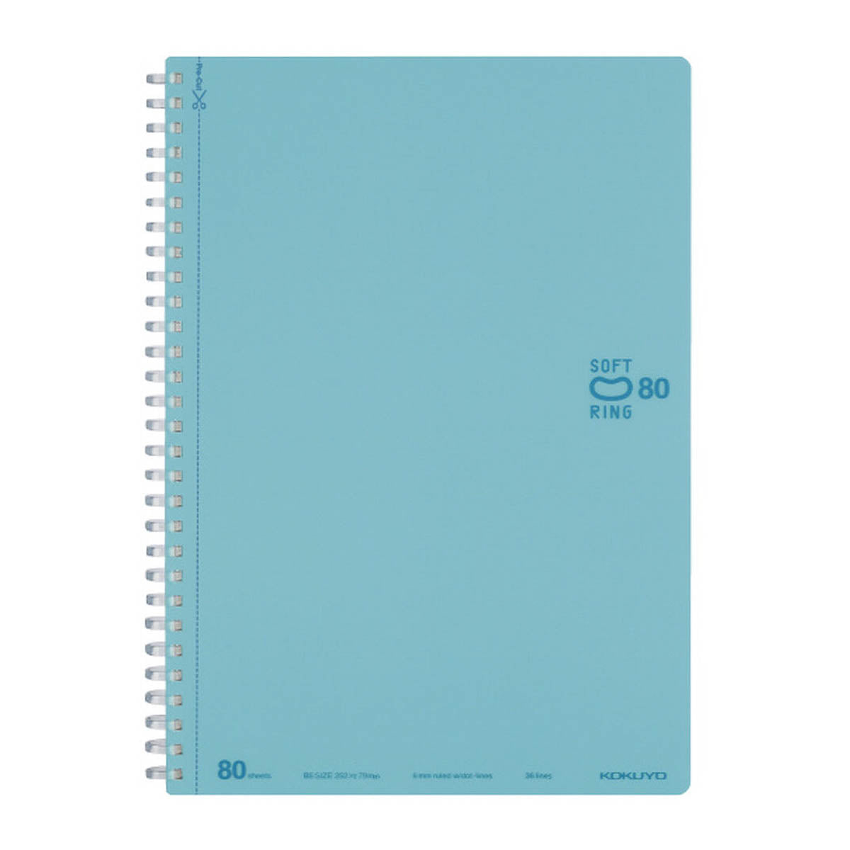 Notizbuch - Kokuyo - Soft Ring - B5 - liniert mit Punkten - 80 Seiten