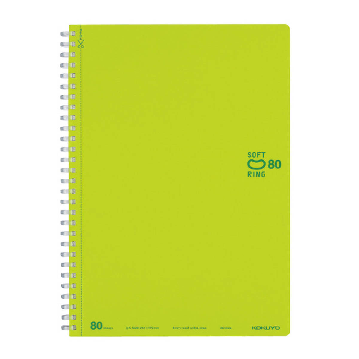 Notizbuch - Kokuyo - Soft Ring - B5 - liniert mit Punkten - 80 Seiten