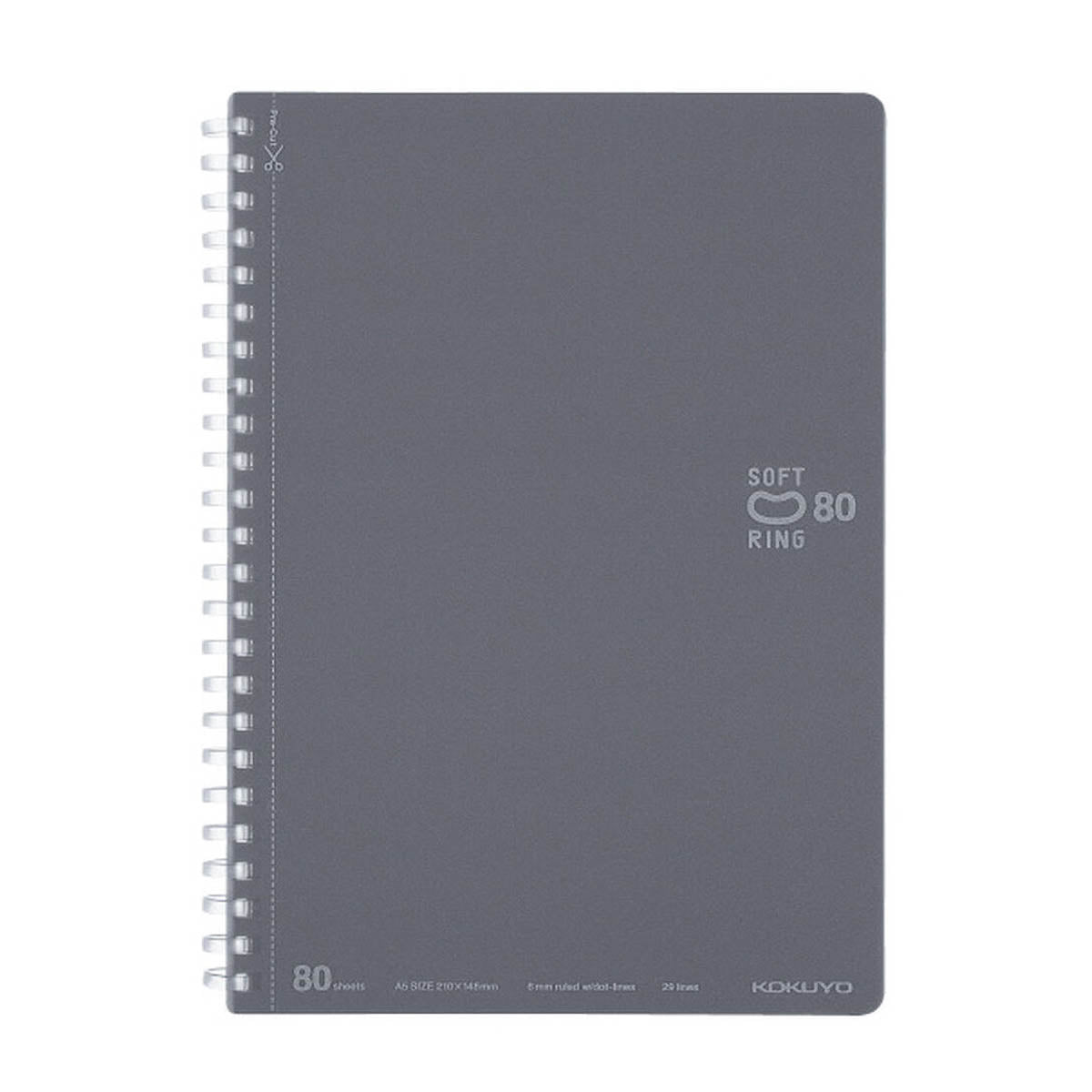 Notizbuch - Kokuyo - Soft Ring - A5 - liniert mit Punkten - 80 Seiten