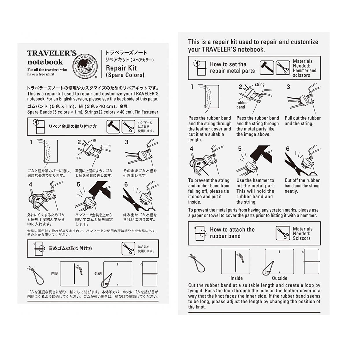 Notizbuch - Traveler's Notebook - Regular Size - Parts
