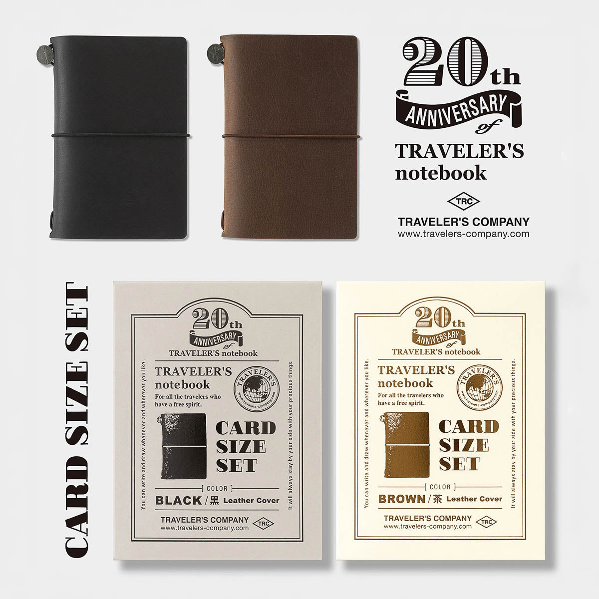Notizbuch - Traveler's Notebook - Card Size - 20th Anniversary Set