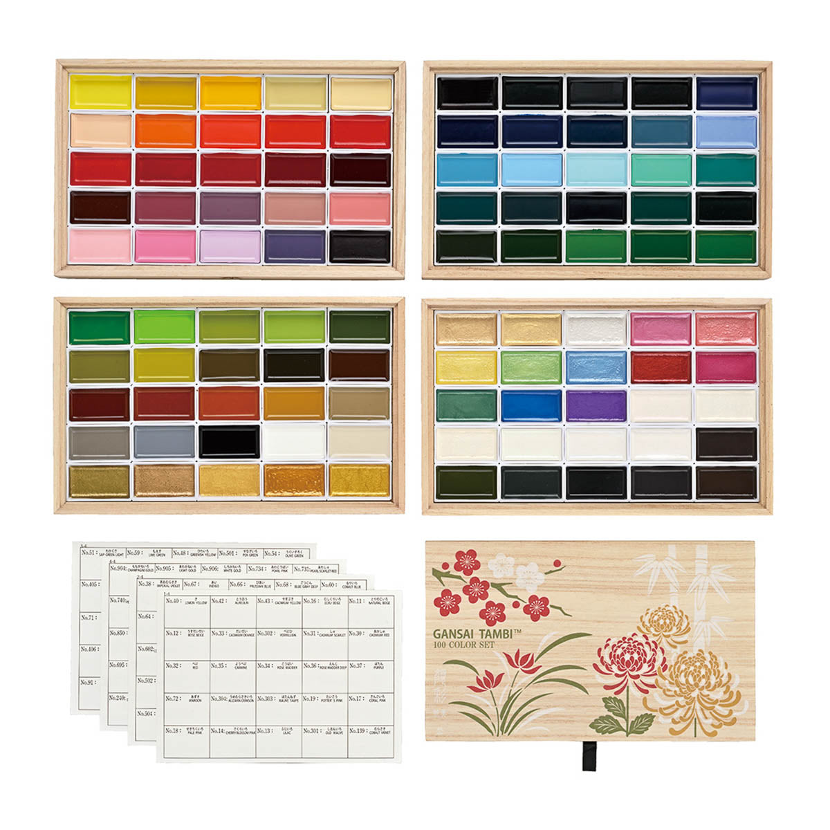 Farbpalette - Kuretake - Gansai Tambi - Special Edition - Paulownia Box