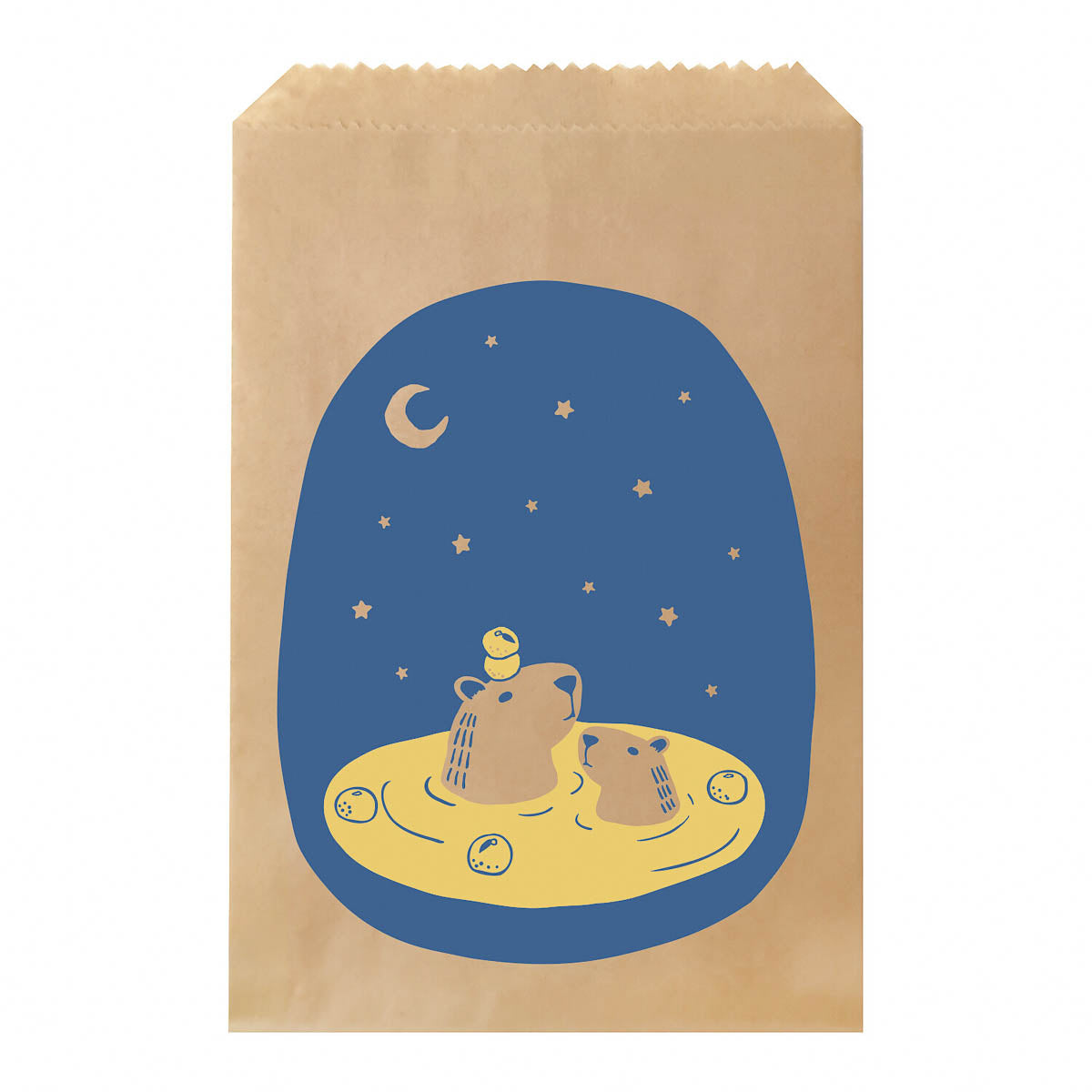 Papiertüte - Japanese Motive - Flachtüte (170x117mm) Kraftpapier - 10 Stück