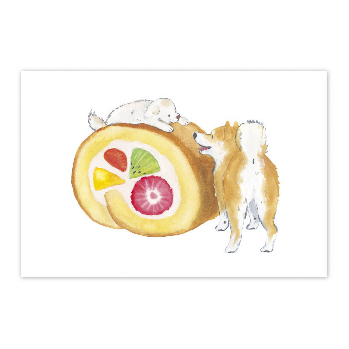 Postkarte - Natsuka Murata - Shiba Inu and Snacks (2024)
