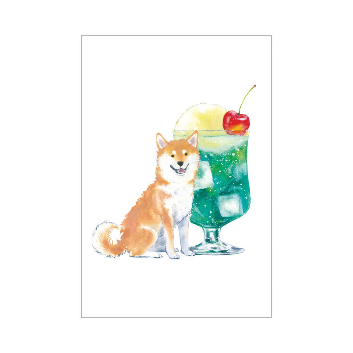 Postkarte - Shiba Inu and Summer