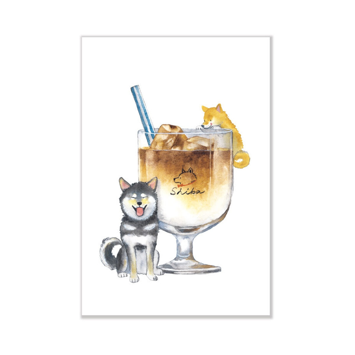 Postkarte - Shiba Inu and Summer