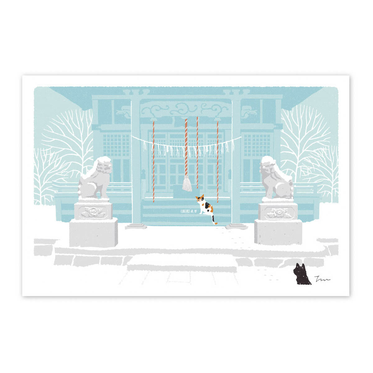 Postkarte - Travel Cat - Winter