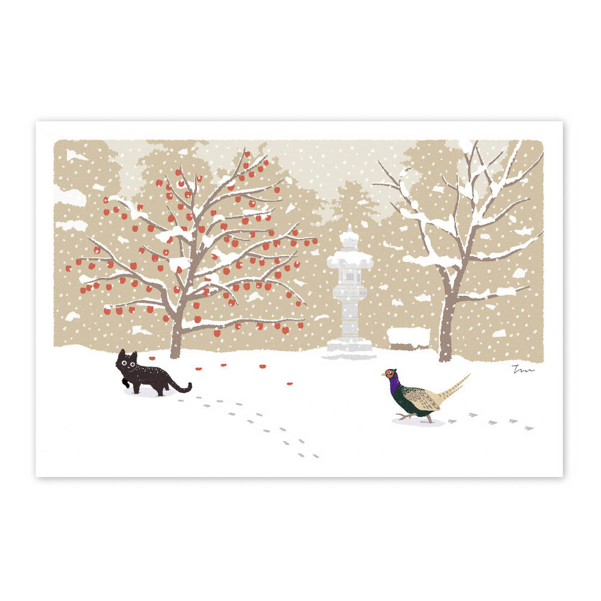 Postkarte - Travel Cat - Winter