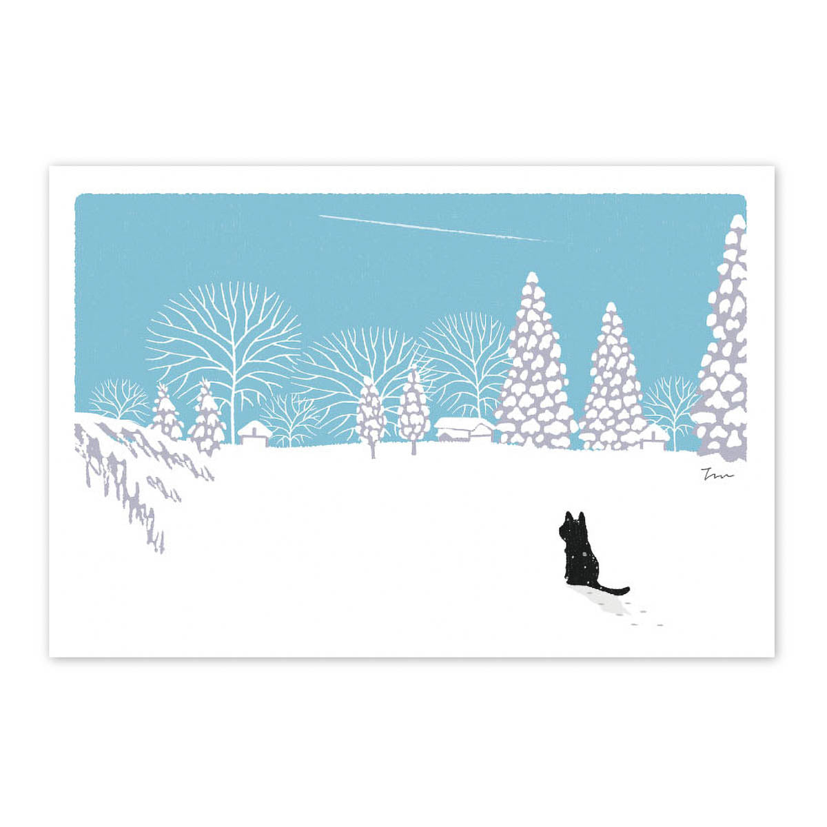 Postkarte - Travel Cat - Winter
