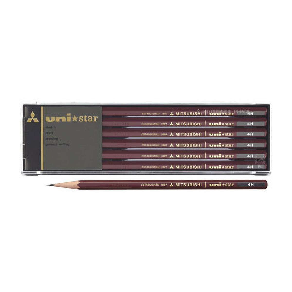Bleistift - Uni Mitsubishi Pencil - unistar - 12-Stifte-Set