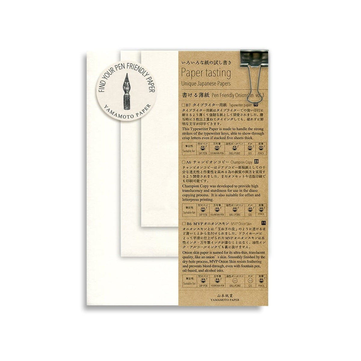 Papiermuster - Yamamoto Paper - Paper Tasting