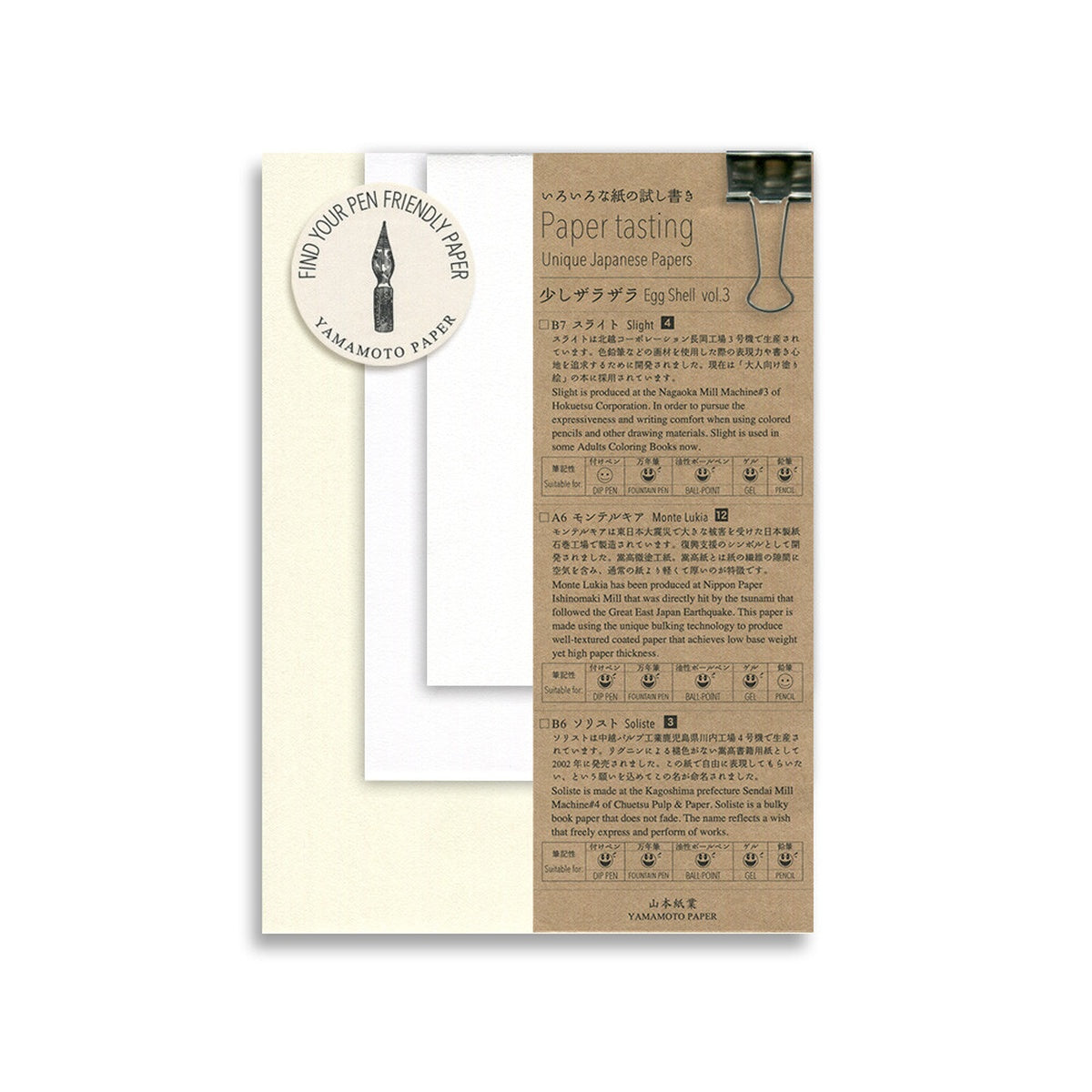 Papiermuster - Yamamoto Paper - Paper Tasting