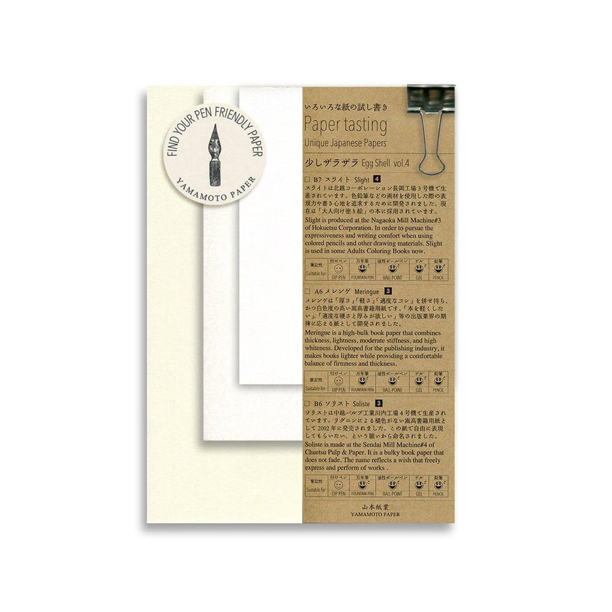 Papiermuster - Yamamoto Paper - Paper Tasting