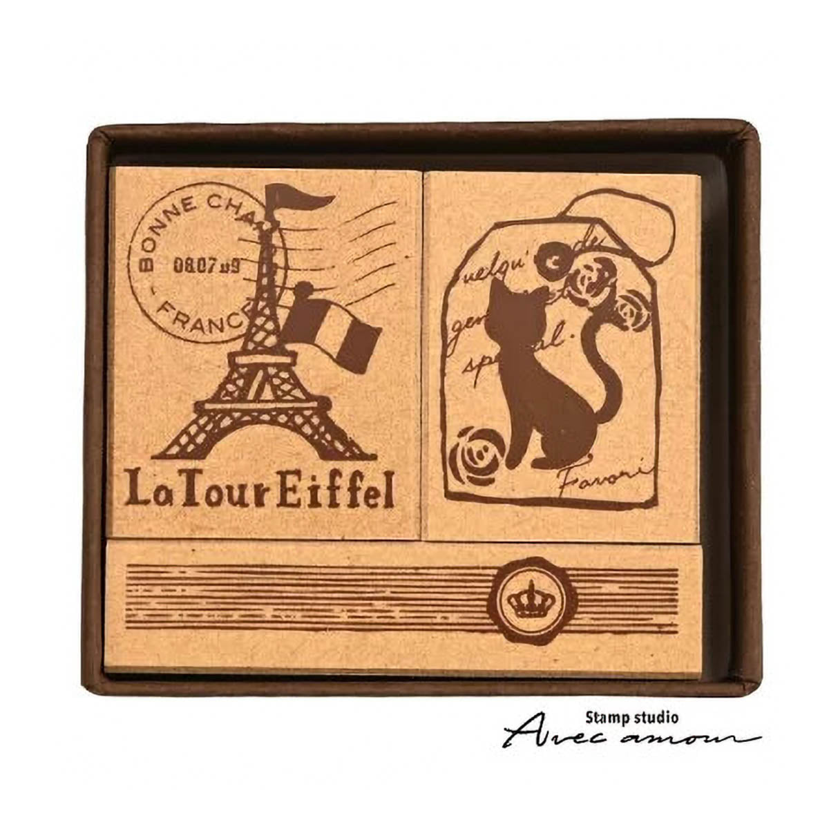 Stempel (Gummi) - Antique Stamp - Set of 3