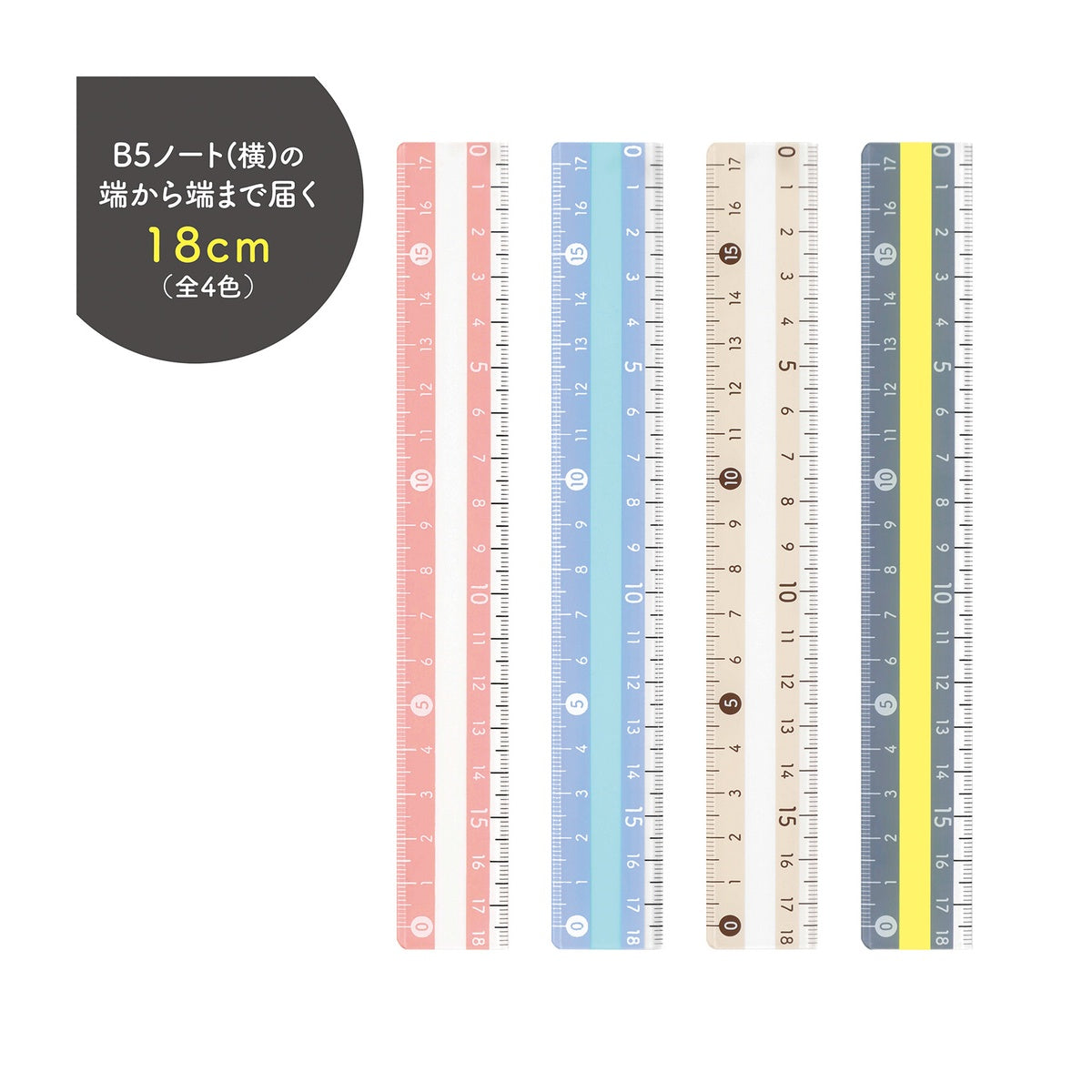 Lineal - Mojisashi Ruler (18cm)