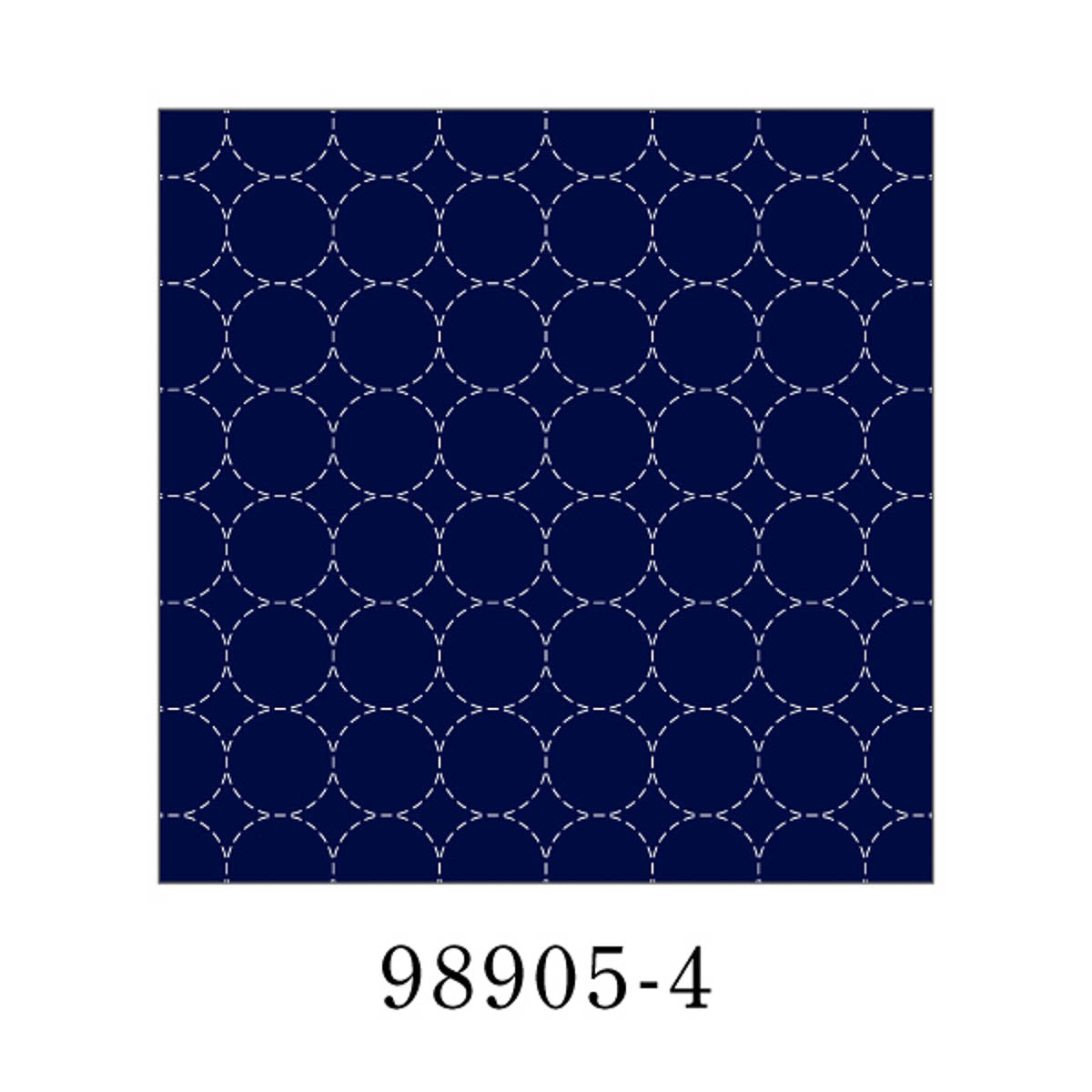 Sashiko-Tuch - COSMO - hidamari - 32 x 32 cm - Circle