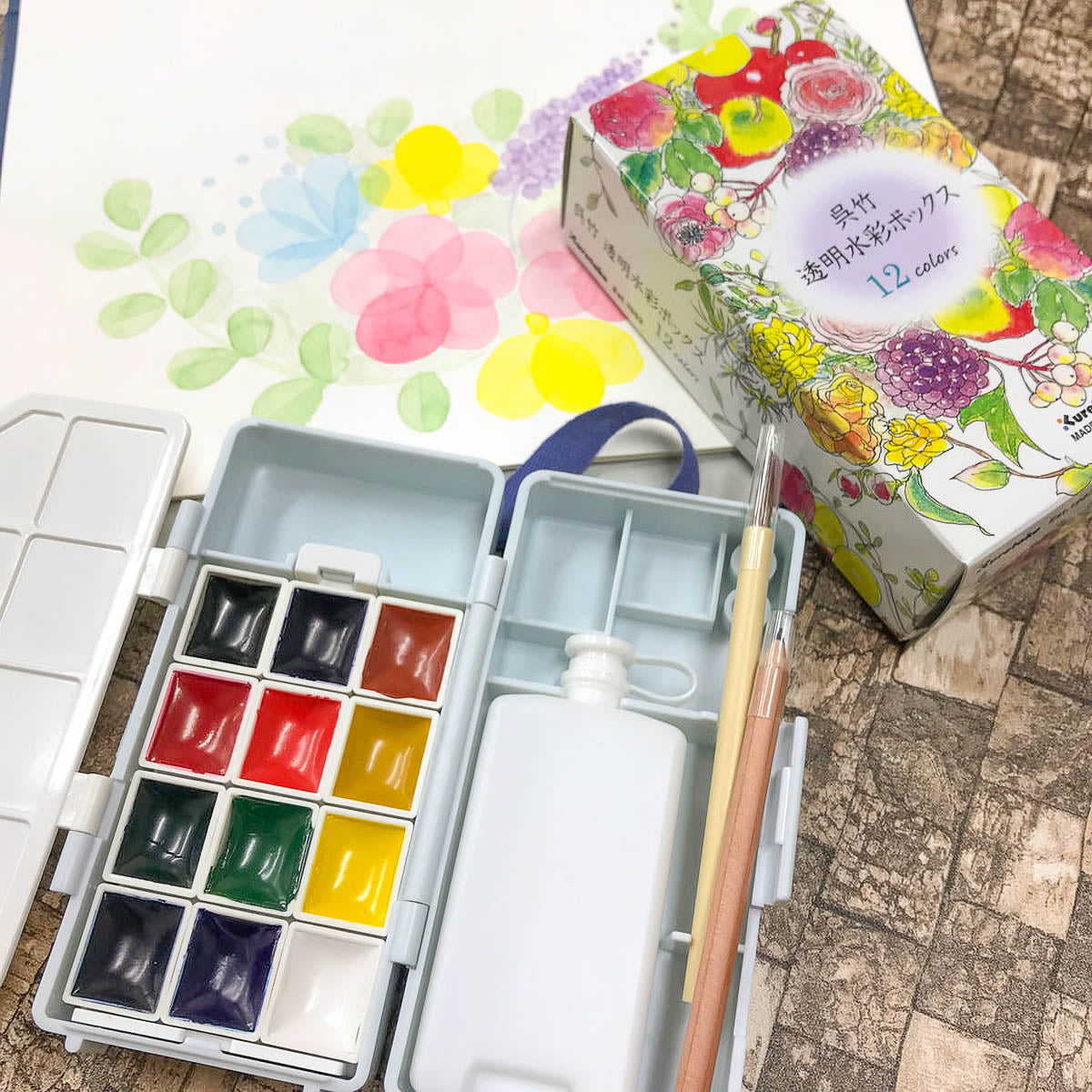 Wasserfarbe - Kuretake - Transparente Wasserfarben - Set für Unterwegs