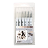 Pinselstift - Kuretake - ZIG Clean Color - Real Brush - 6 Colors Set