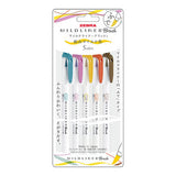 Pinselstift - ZEBRA - Mildliner Brush - 5 Color Set