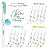 Pinselstift - ZEBRA - Mildliner Brush - 5 Color Set