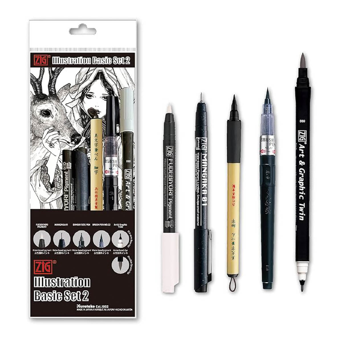 Pinselstift - Kuretake - ZIG - Illustration Basic