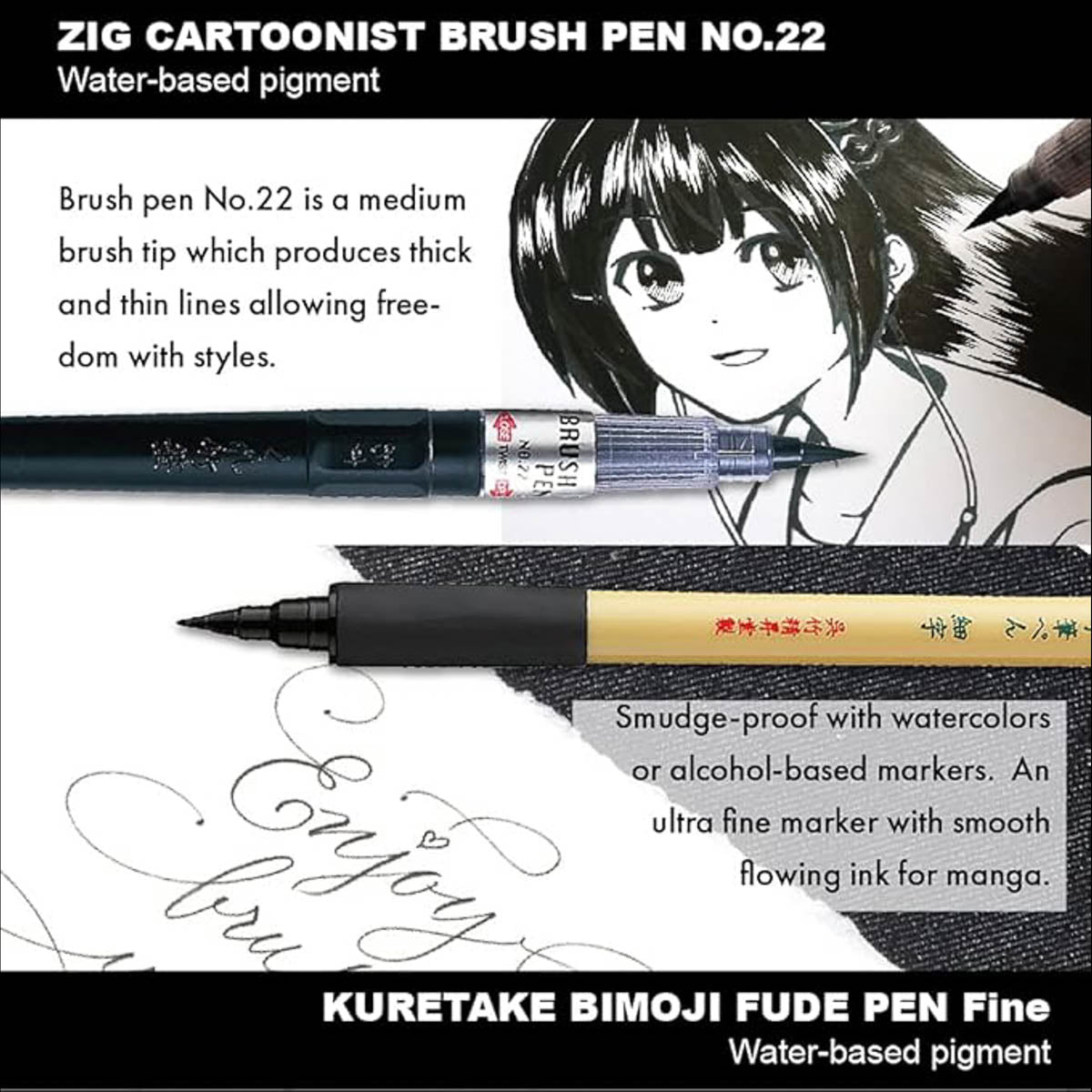 Pinselstift - Kuretake - ZIG - Illustration Basic