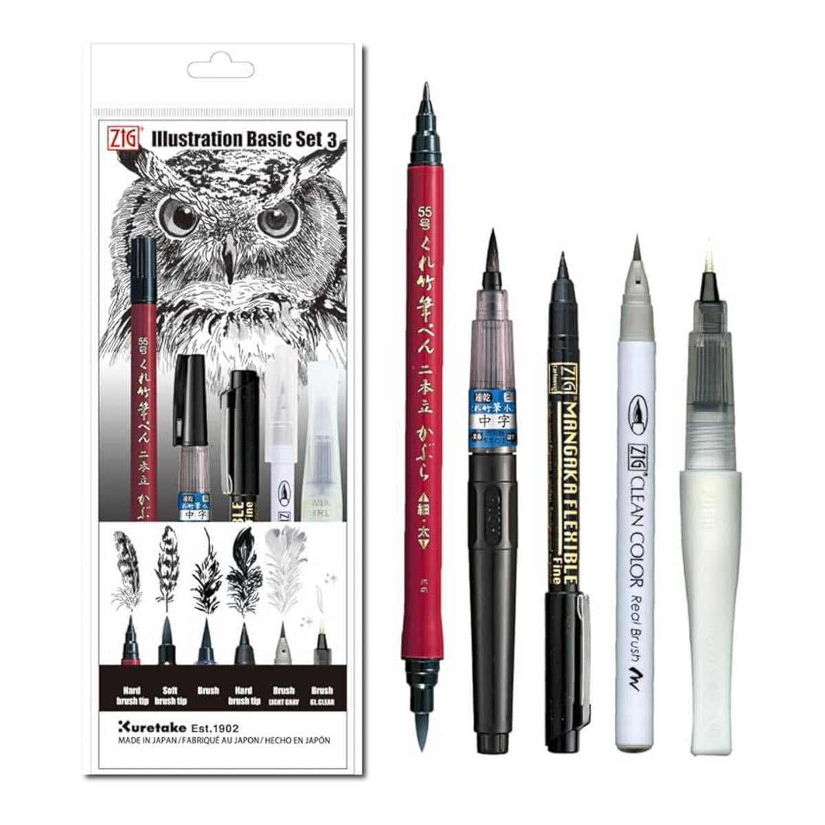 Pinselstift - Kuretake - ZIG - Illustration Basic