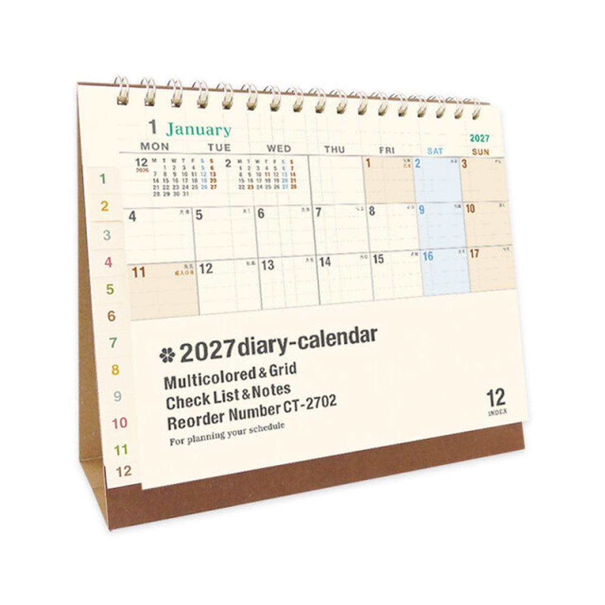 Kalender - 2027 - Desk Calendar - A5