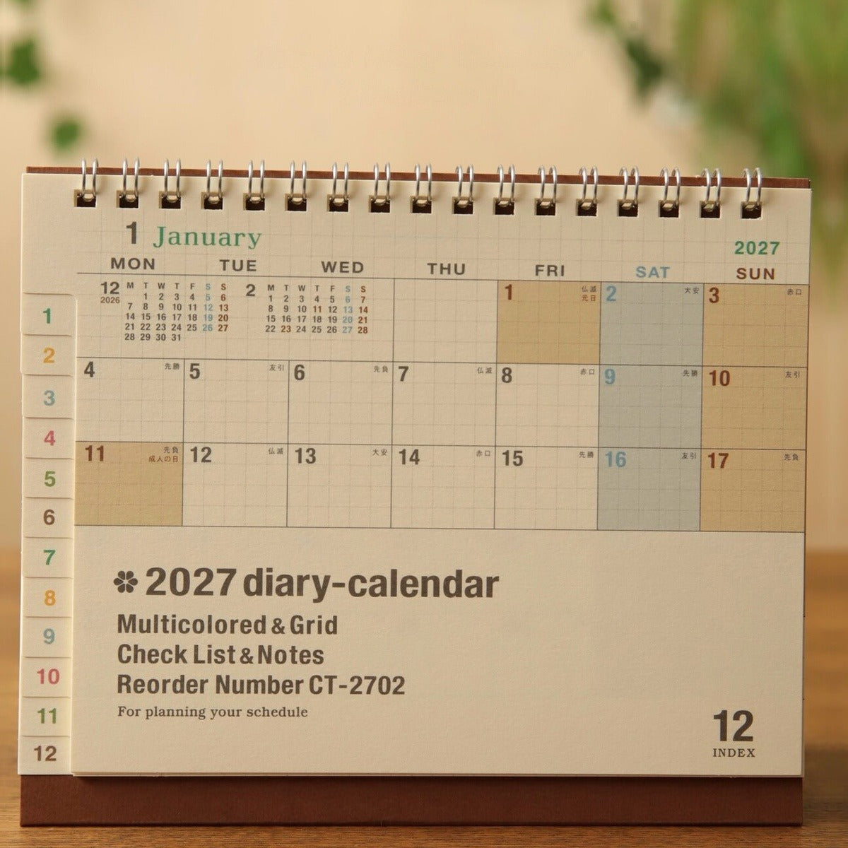 Kalender - 2027 - Desk Calendar - A5