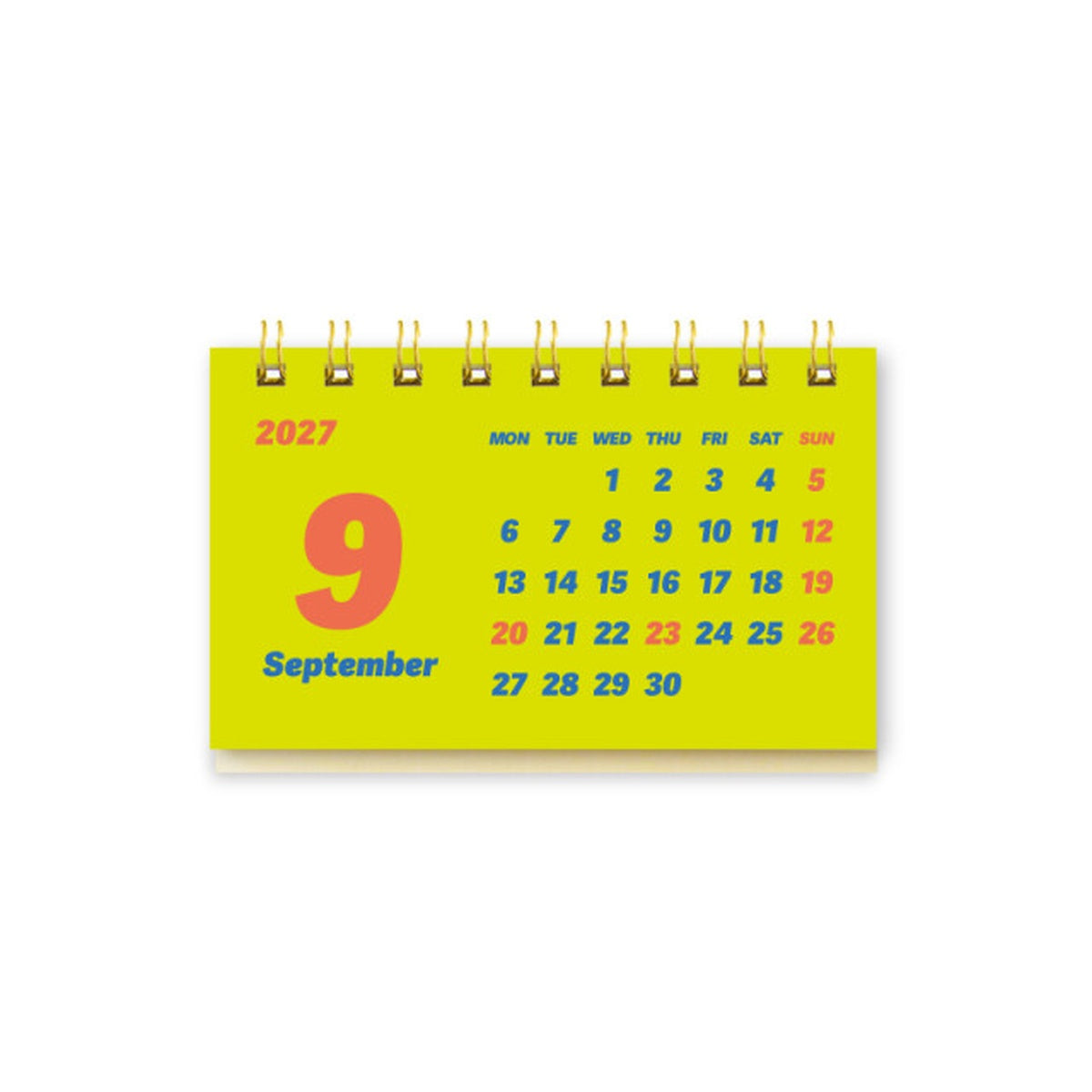 Kalender - 2027 - Desk Calendar - Business Card Size
