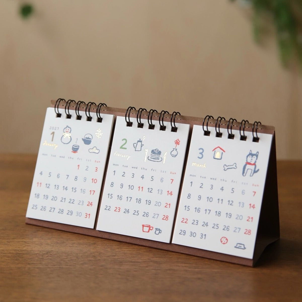 Kalender - 2027 - Desk Calendar - 3 Months