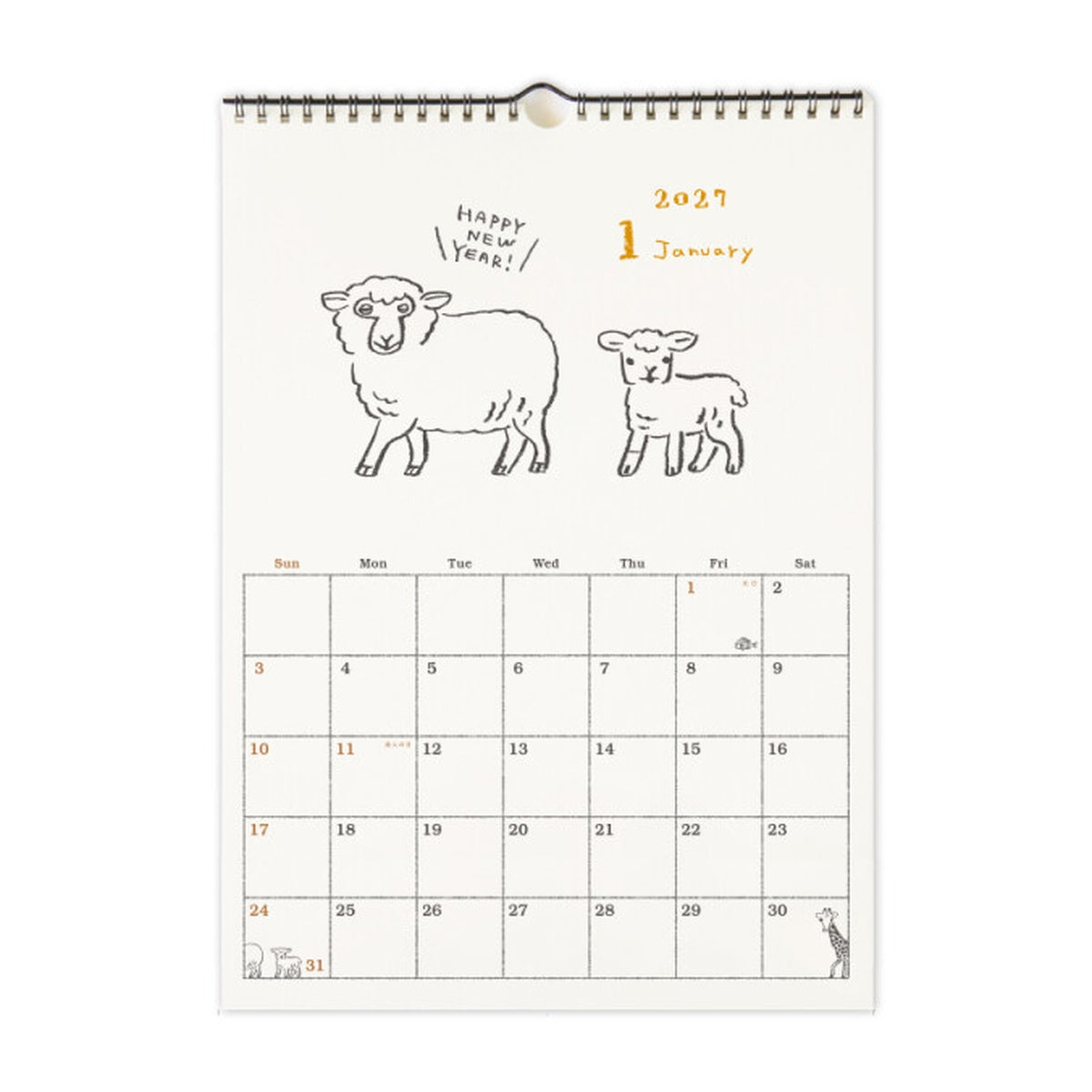 Kalender - 2027 - Wall Calendar - Animal Parade