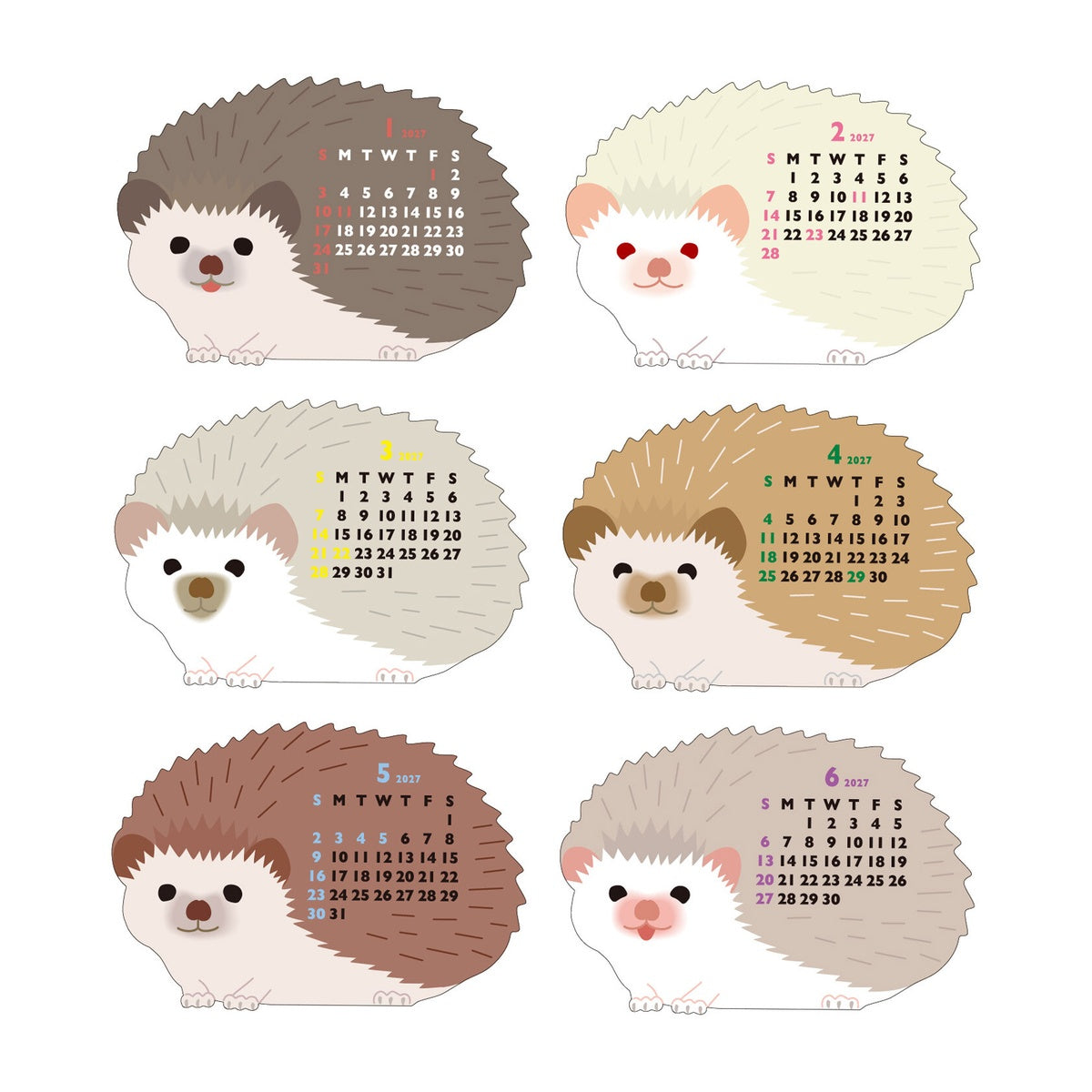 Kalender - 2027 - Mini Stand-Kalender