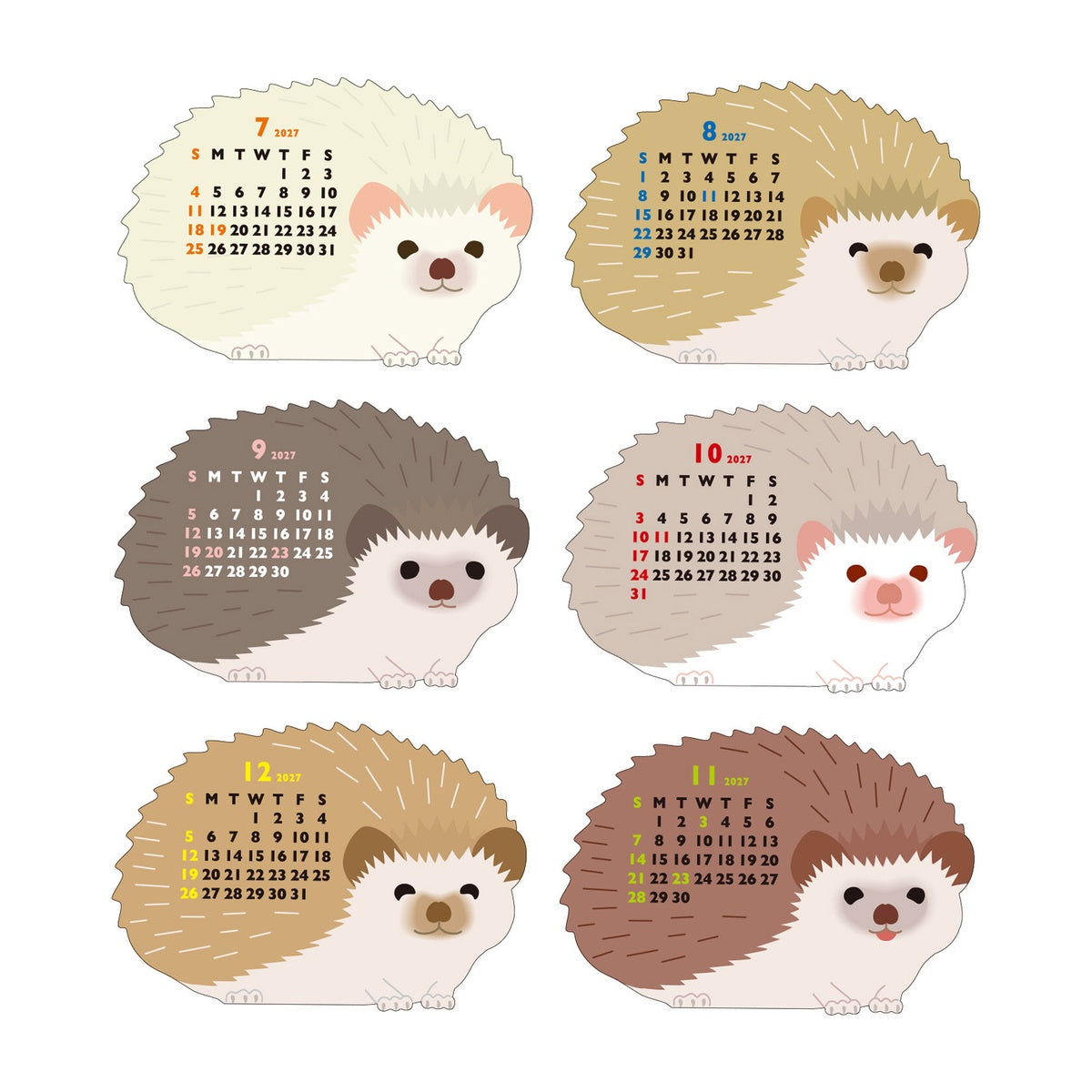 Kalender - 2027 - Mini Stand-Kalender